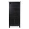 Merrick Lane Omaha Modern Farmhouse Storage Cabinet Bookcase, Glass Doors and Open Shelves